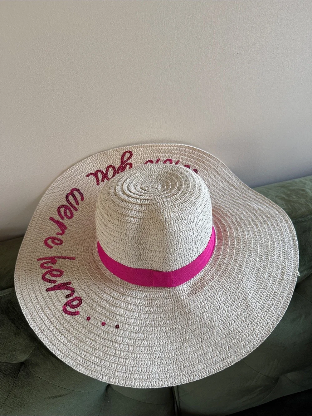 Wish You Were Here Wide Brim Beach Hat